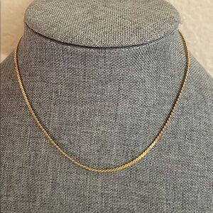 Vintage MONET Gold Tone Chain Choker Necklace